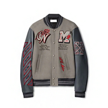 Off White Ac Milan Grey Varsity Jacket