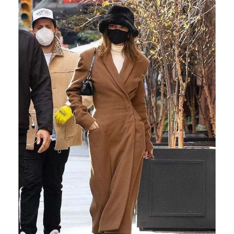 Snazzy Long Brown Coat