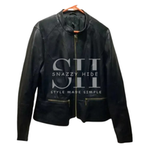 Baccini Black Leather Jacket