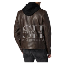 Jaxson Hooded Moto Leather Jacket