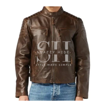 Biker Antique Washed Brown Jacket