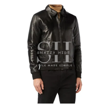 Bomber Biker With Collar Black Jacket