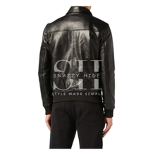Bomber Biker With Collar Black Jacket
