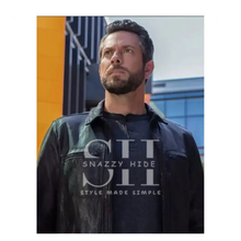 Zachary Levi Black Leather Jacket