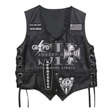 Black Label Society Printed Leather Vest