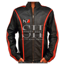 N7 Gaming Mass Effect 3 Black Leather Jacket