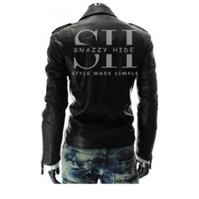 Slim Fit Zipper Mens Asymmetrical Jacket
