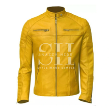 Cafe Racer Motorcycle Leather Men's Jacket