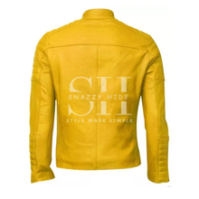 Cafe Racer Motorcycle Leather Men's Jacket