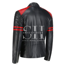 Cafe Racer Moto Biker Leather Jacket