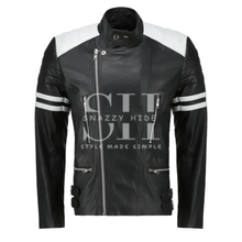 Cafe Racer Moto Biker Leather Jacket