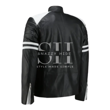 Cafe Racer Moto Biker Leather Jacket