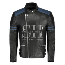 Cafe Racer Moto Biker Leather Jacket