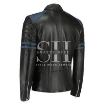 Cafe Racer Moto Biker Leather Jacket