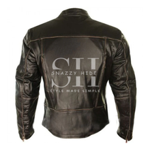 Cafe Racer Brown Leather Jacket For Men