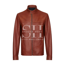 Dark Brown Cafe Racer Jacket