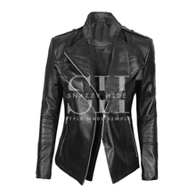 Fitted Racer Black Leather Jacket