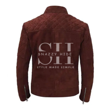 Brown Suede Leather Men Jacket