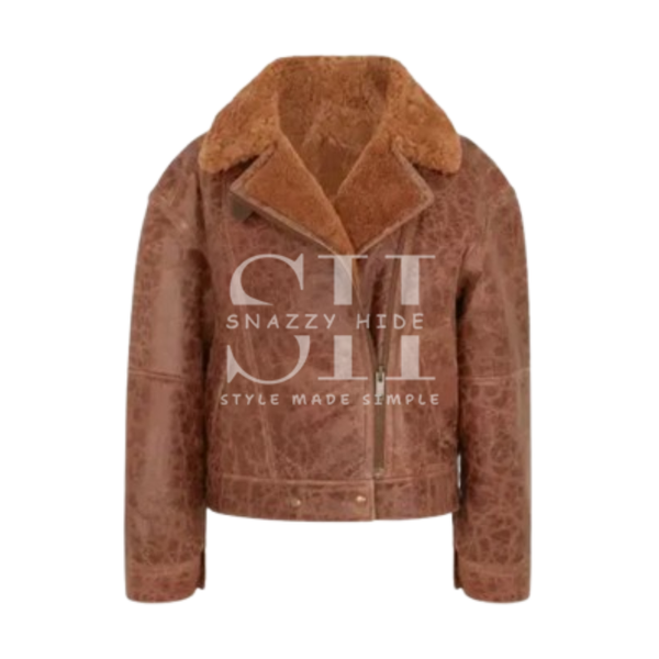 Cracked Shearling Women’s Jacket