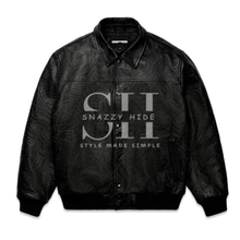 Black Spider Web Leather Jacket