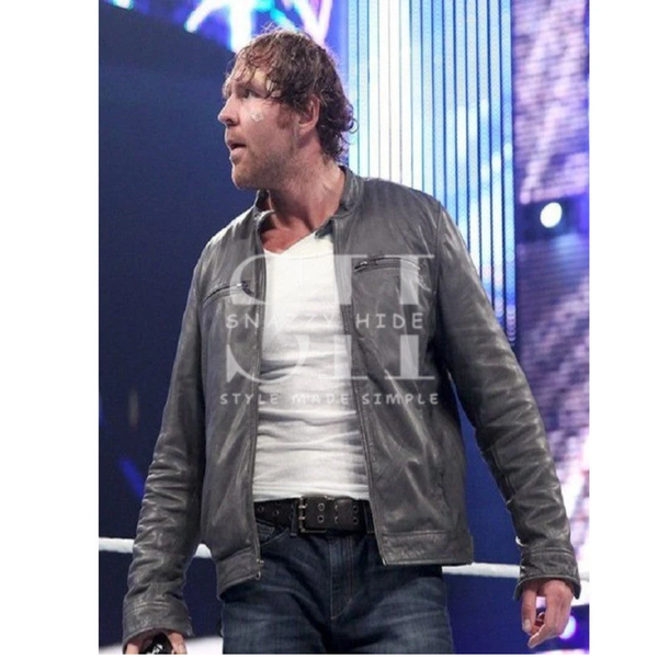 WWE Dean Ambrose Grey Leather Jacket