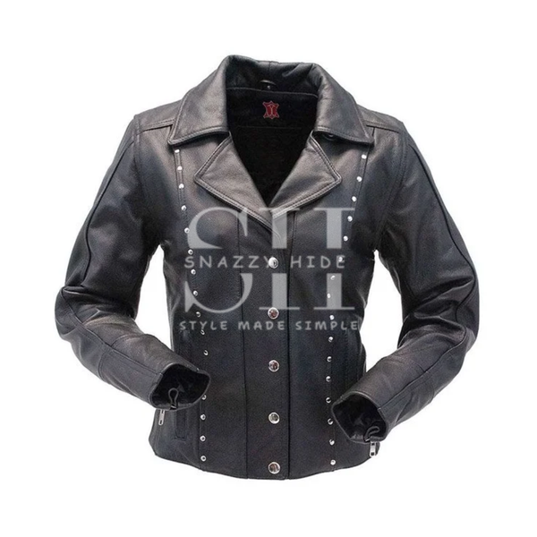 Biker Style Studded Jacket