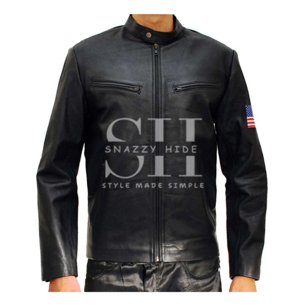 Swordfish Stanley Jobson US Flag Leather Jacket