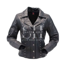 Biker Style Studded Jacket