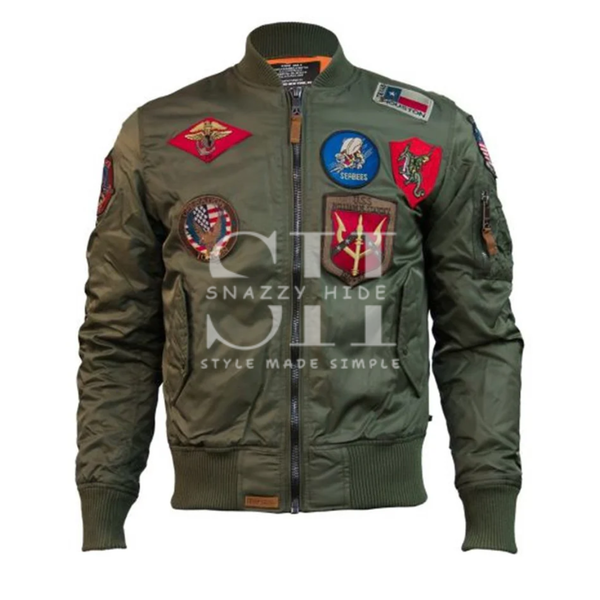 Top Gun Ma-1 Bomber Jacket With Patches