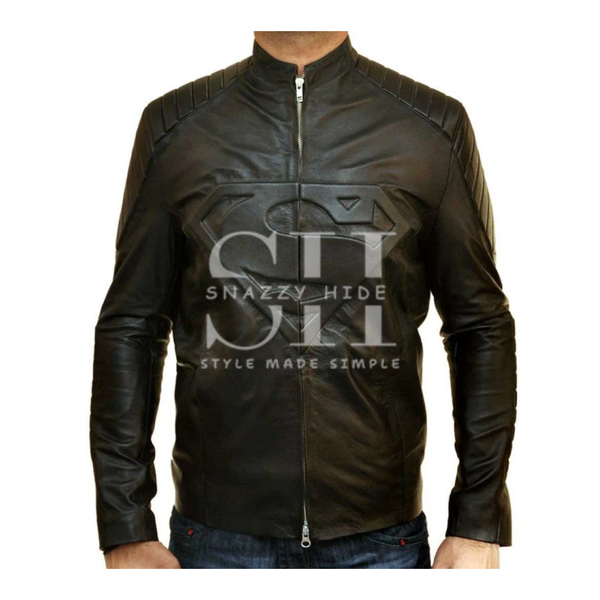 Superman Smallville Black Leather Jacket