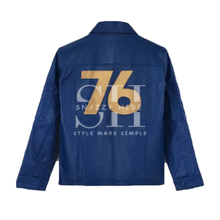 Bethesdas Fallout Vault 76 Leather Blue Jacket