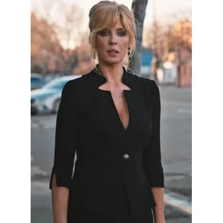 Yellowstone S04 Beth Dutton Notch Neck Jacket