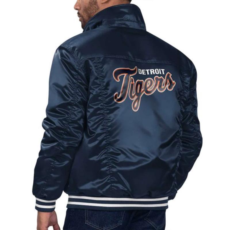 Detroit Tigers Navy Silver Tab Trucker Jacket