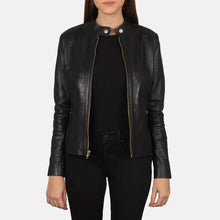 Rave Black Women's Leather Biker Jacket